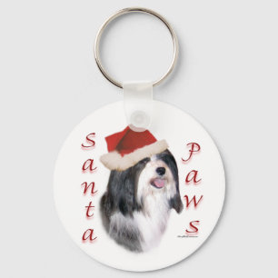 Havanese Santa Paws Schlüsselanhänger