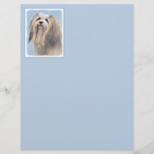 Havanese (Silber) Malerei - Niedliche Original Hun
