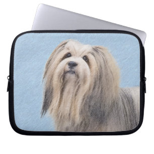 Havanese (Silber) Malerei - Niedliche Original Hun Laptopschutzhülle