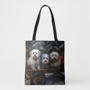 Havanese Snowy Sleigh Weihnachtsdekor