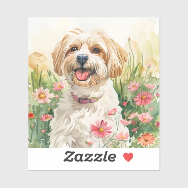 Havanese Sticker - Aquarell Dog Decal (Blatt)