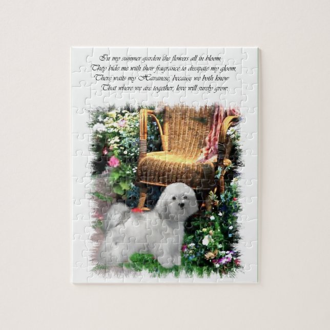 Havanese Summer Garden Puzzle (Vertikal)