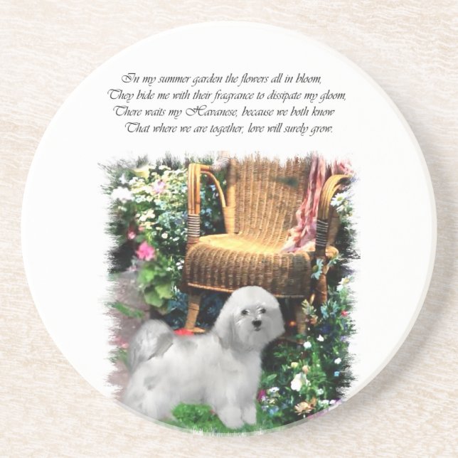 Havanese Summer Garden Untersetzer (Vorne)