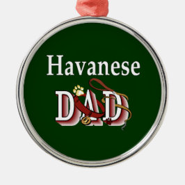 Havanese VATER Silbernes Ornament