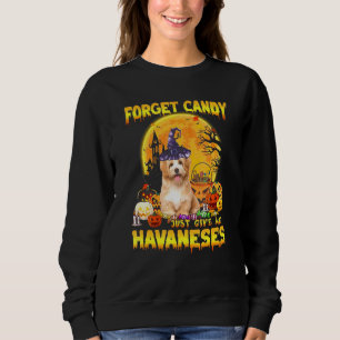 Havanese vergessen Candy, gib mir Hunde Halloween Sweatshirt