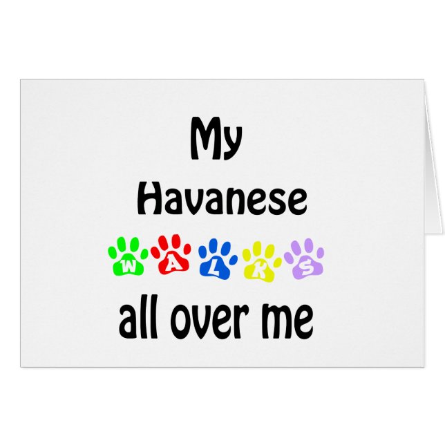 Havanese Walks Design (Vorderseite (Horizontal))