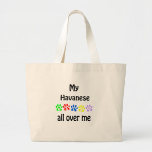 Havanese Walks Design Jumbo Stoffbeutel