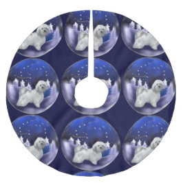 Havanese Weihnachten Polyester Weihnachtsbaumdecke