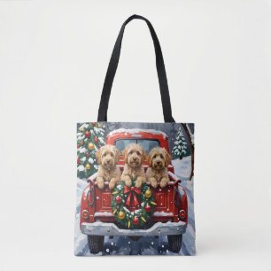 Havanese Weihnachten Rotes Lastwagen Urlaub