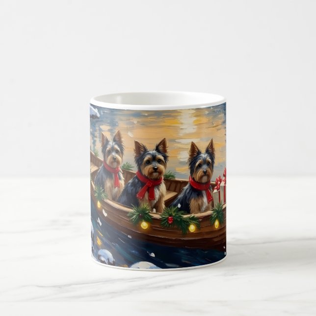 Havanese Weihnachtsboot-Feiertag Kaffeetasse (Mittel)