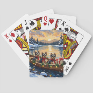 Havanese Weihnachtsboot-Feiertag Spielkarten