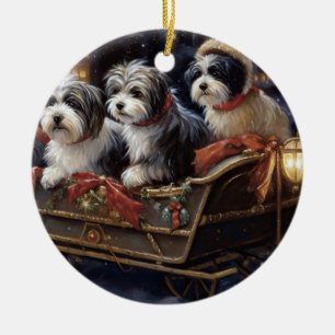 Havanese Weihnachtsfeiertage Keramik Ornament