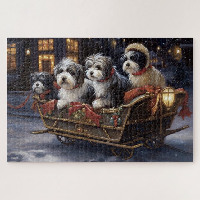 Havanese Weihnachtsfeiertage Puzzle (Horizontal)