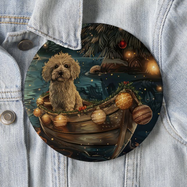 Havanese Weihnachtsfest Reise Button (Beispiel)