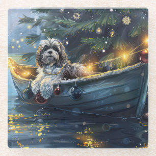 Havanese Weihnachtsfest Reise Glasuntersetzer