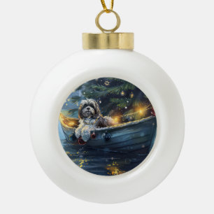 Havanese Weihnachtsfest Reise Keramik Kugel-Ornament
