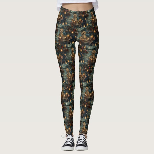 Havanese Weihnachtsfest Reise Leggings (Vorderseite)