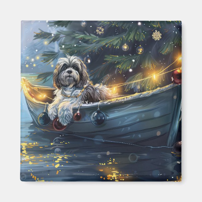 Havanese Weihnachtsfest Reise Magnet (Vorne)