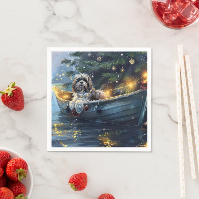Havanese Weihnachtsfest Reise Serviette (Beispiel)