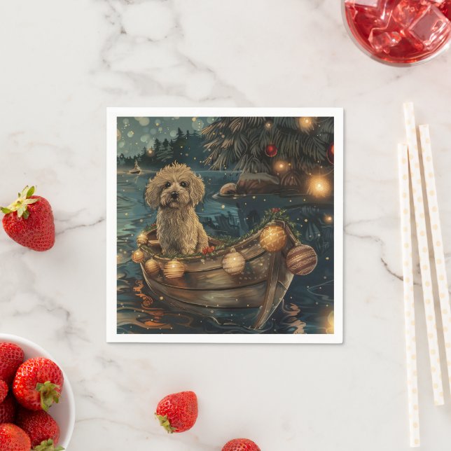 Havanese Weihnachtsfest Reise Serviette (Beispiel)