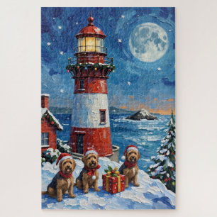 Havanese-Weihnachtsleuchtturm-Feiertag Puzzle