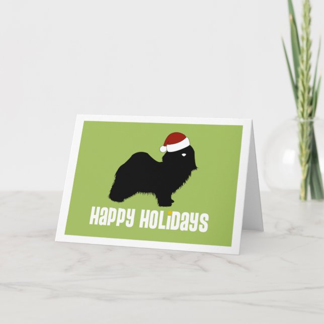 Havanese Weihnachtsmannmütze Feiertagskarte (Vorderseite)