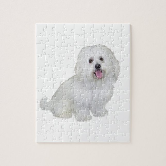 Havanese (weiß) puzzle (Vertikal)