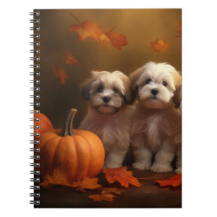 Havanese Welpe Autumn Delight Pumpkin Notizblock