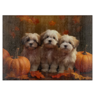 Havanese Welpe Autumn Delight Pumpkin Schneidebrett