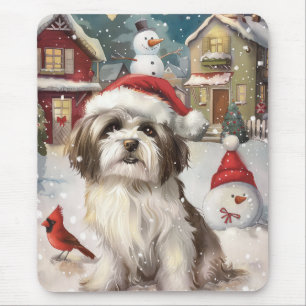 Havanese Winter Wonderland Weihnachtsfreude Mousepad