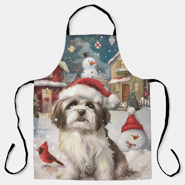 Havanese Winter Wonderland Weihnachtsfreude Schürze (Vorderseite)