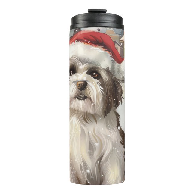 Havanese Winter Wonderland Weihnachtsfreude Thermosbecher (Vorderseite)