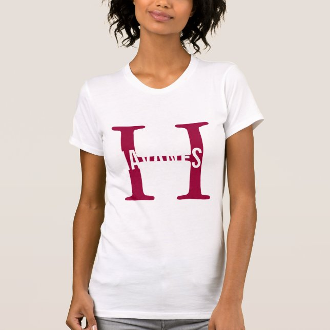 Havanese Zucht-Monogramm-Entwurf T-Shirt (Vorderseite)
