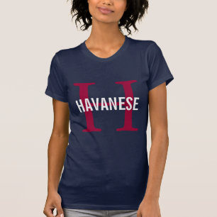 Havanese Zucht-Monogramm-Entwurf T-Shirt