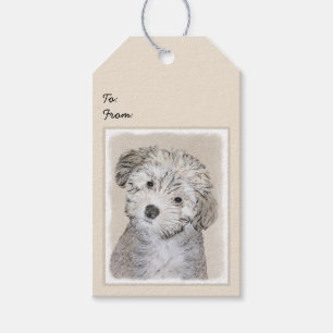 Havanesische Welpenmalerei - Niedliche Original Hu Geschenkanhänger