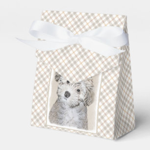 Havanesische Welpenmalerei - Niedliche Original Hu Geschenkschachtel