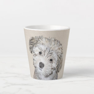 Havanesische Welpenmalerei - Niedliche Original Hu Milchtasse