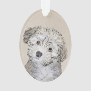 Havanesische Welpenmalerei - Niedliche Original Hu Ornament