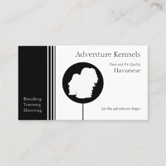 Havanische Silhouette Moderne Schwarz-weiß Visitenkarte