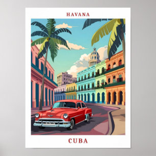 Havanna Kuba Elegante Kunst, Dichtung und Musik Poster