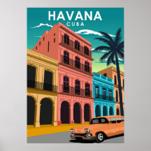 Havanna Kuba Insel Vintag Minimal Retro Stadt