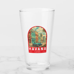 Havanna Kuba Reise Kunst Emblem Glas