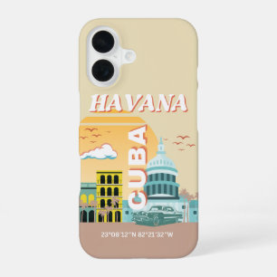 Havanna Kuba Retro-Reise Kunst iPhone 16 Hülle