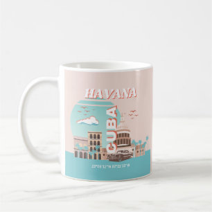 Havanna Kuba Retro-Reise Kunst Kaffeetasse