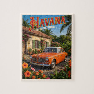 Havanna Kuba Vintage Auto Tropisches Reiseziel Puzzle