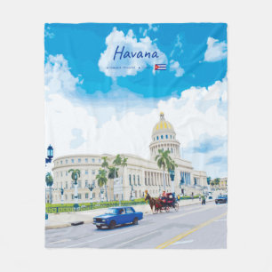 Havanna, Kuba - Vintage Classic Soul Fleecedecke