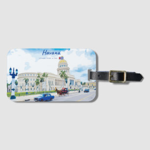 Havanna, Kuba - Vintage Classic Soul Gepäckanhänger