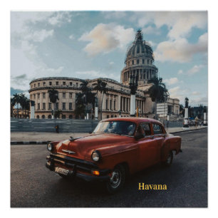 Havanna Kuba Vintage-Klassiker  Poster