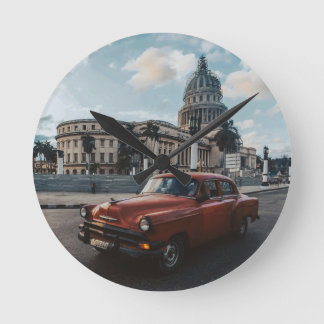 Havanna Kuba Vintage-Klassiker Runde Wanduhr