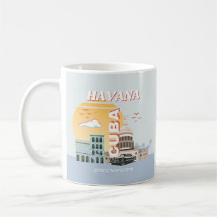 Havanna Kuba Vintage-Reise Kunst Kaffeetasse